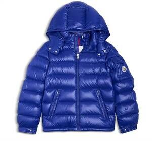 NEW MONCLER big kid down puffer jacket in blue